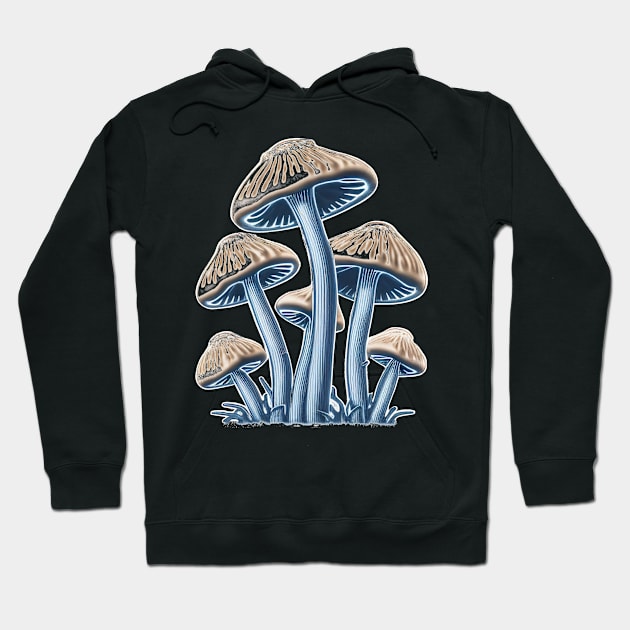 Fungi Fun: Cartoon Mushroom Print to Show Your Eco-Friendly Style Hoodie by Greenbubble